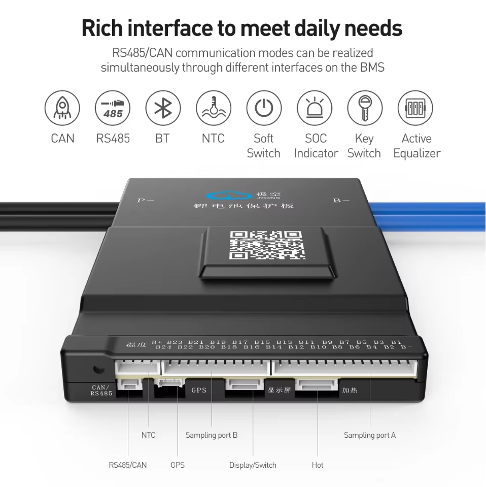 JK BMS Aktywny Balans 150A 1A  – Smart Bms 72V 20S 150A Bluetooth recenzja i cena